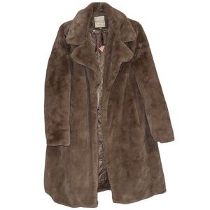 Bagatelle Faux Fur Midi Teddy Jacket Size L